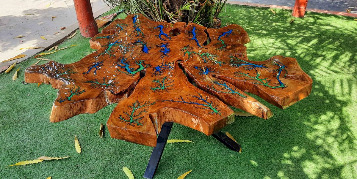 Natural Live Edges Table - Image 1