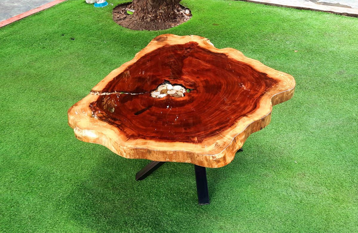 Natural Live Edges Table - Image 1