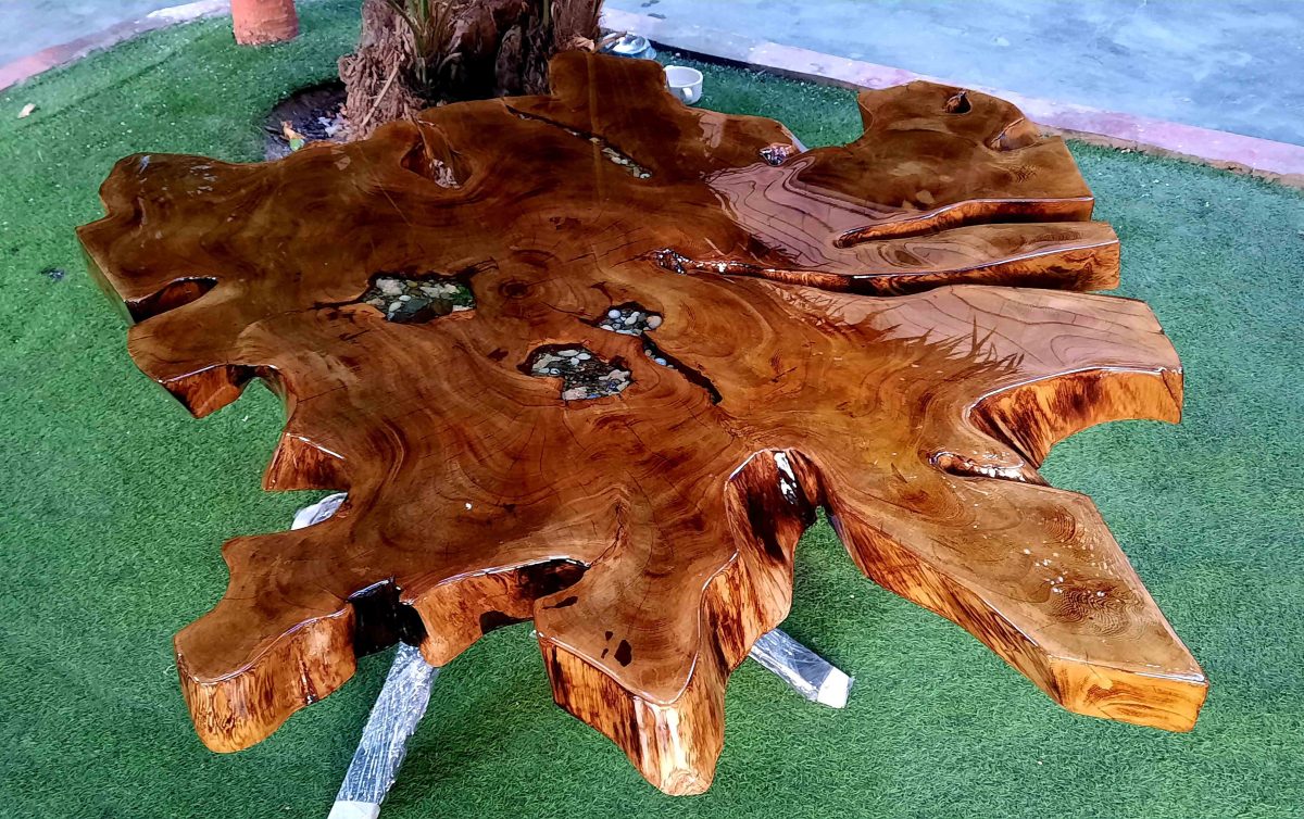 Natural Live Edges Table - Image 2