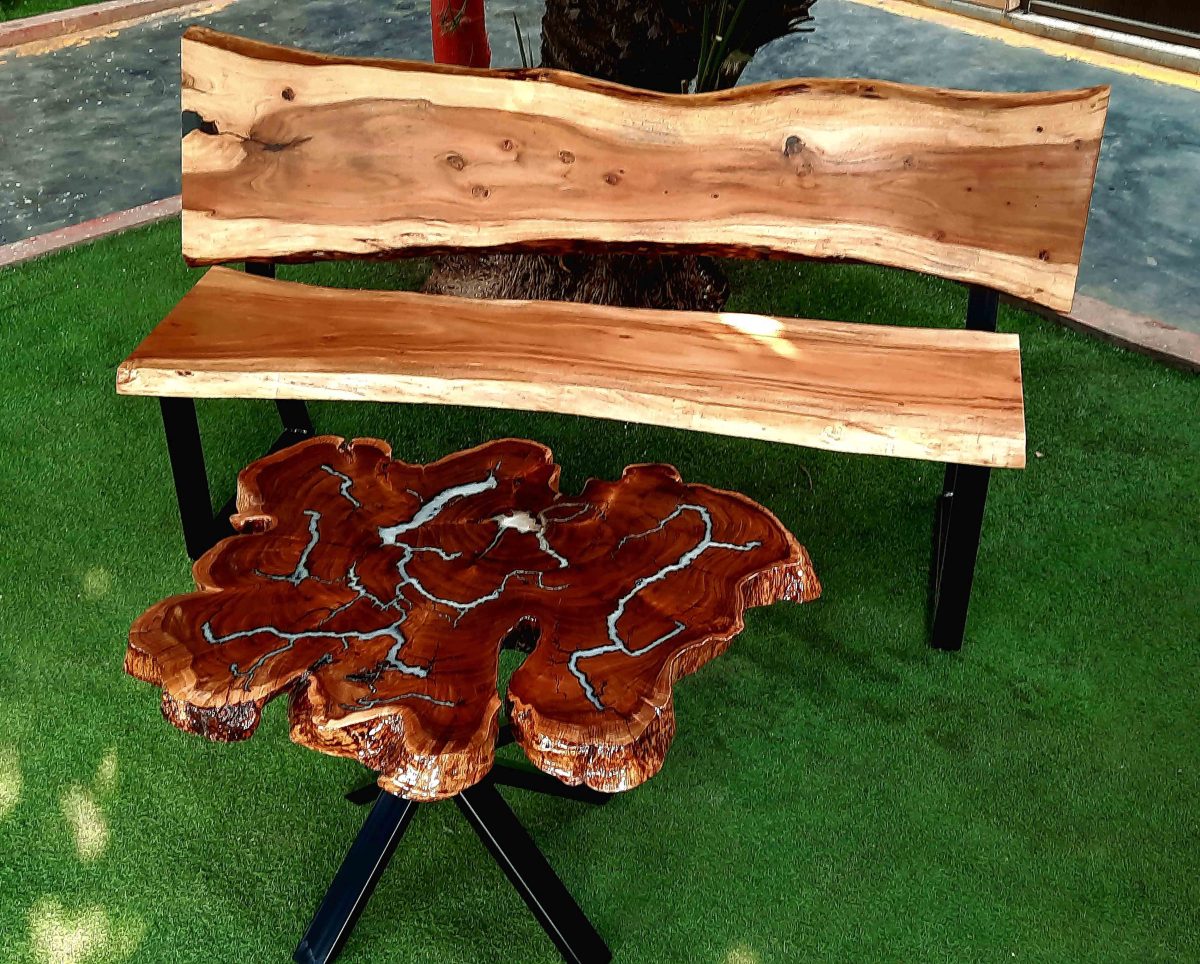 Natural Live Edges Table - Image 1