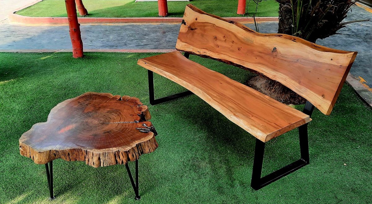 Natural Live Edges Table - Image 7