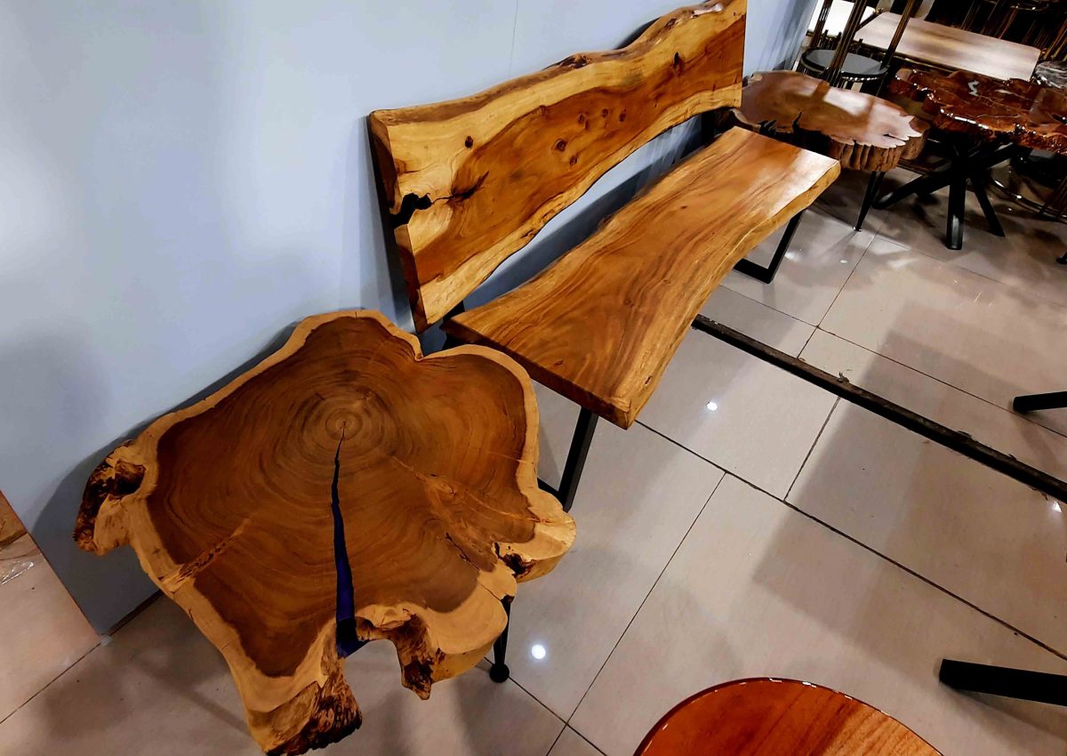 Natural Live Edges Table - Image 1