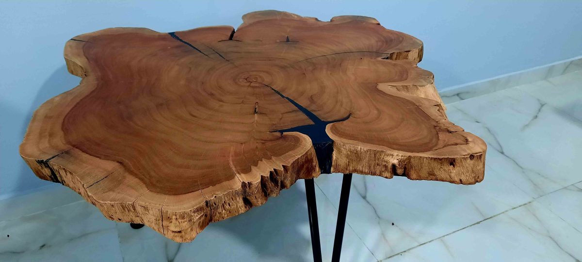 Natural Live Edges Table - Image 7