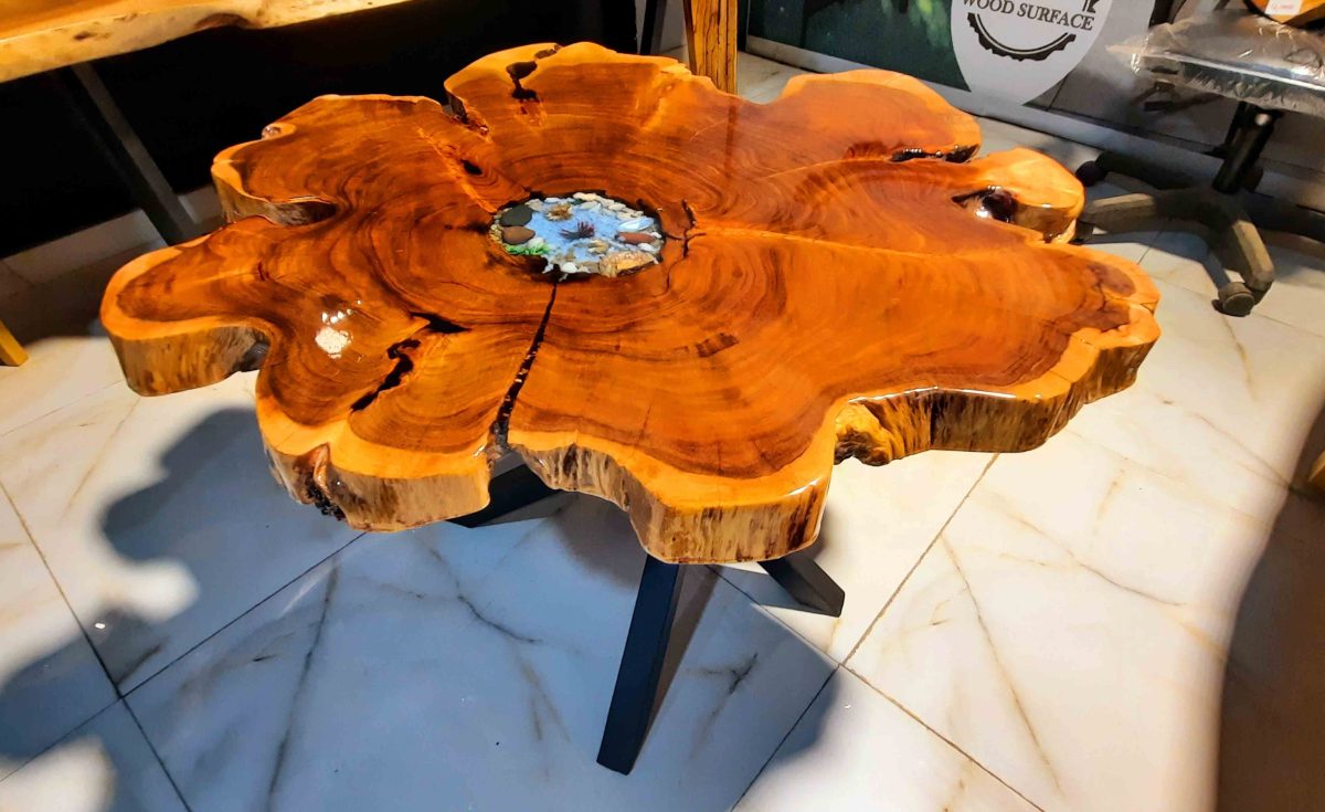 Natural Live Edges Table - Image 1