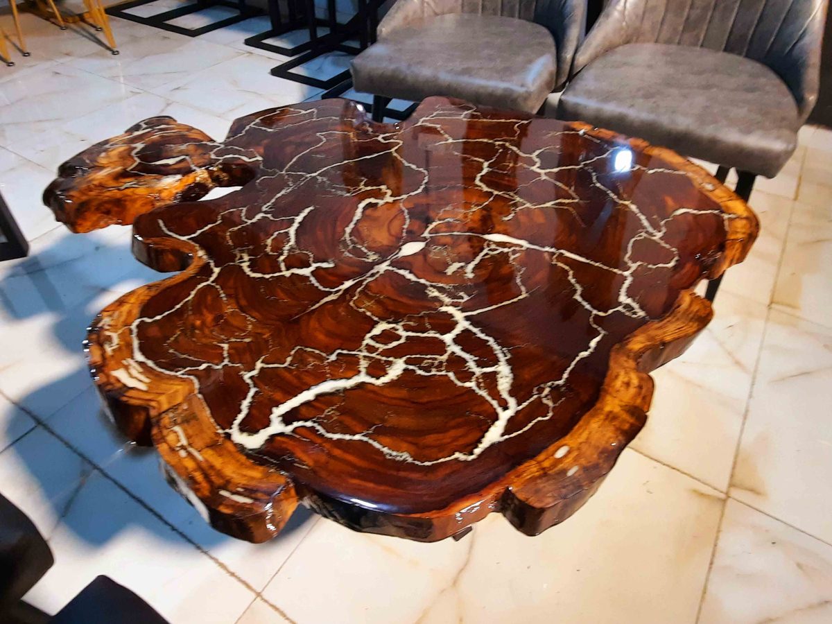 Natural Live Edges Table - Image 1