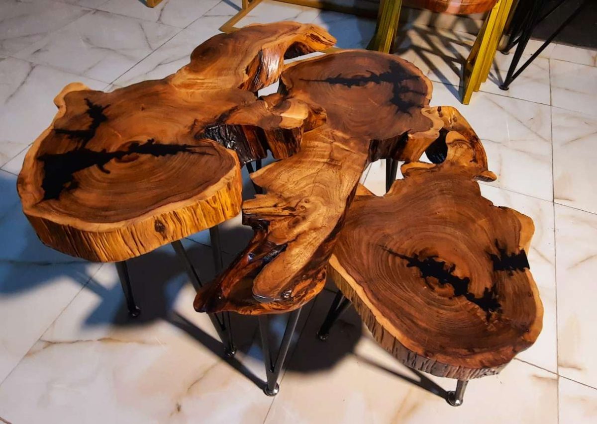 Live edges nesting tables set of 03 - Image 3