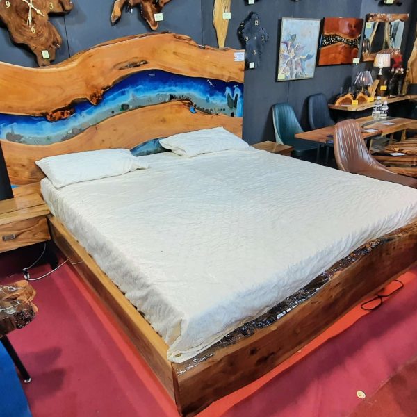 Wooden epoxy bed