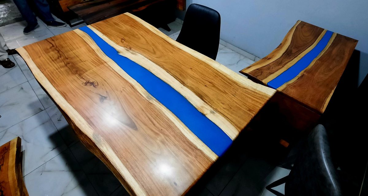 Office table with side rack - Image 4