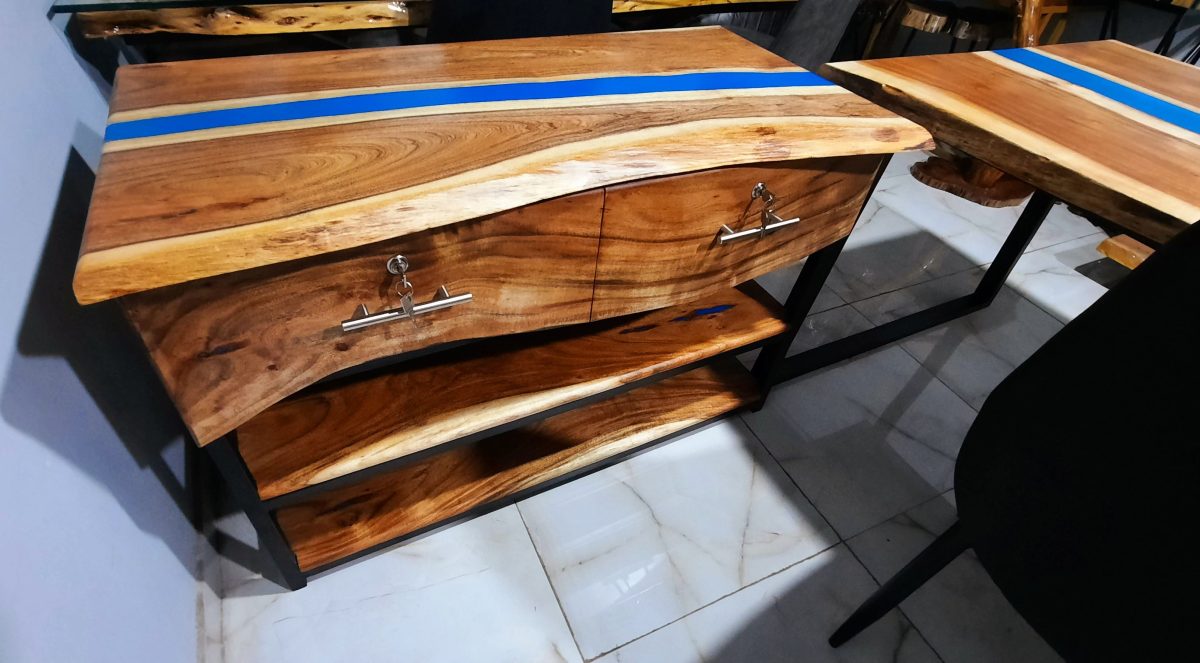 Office table with side rack - Image 2