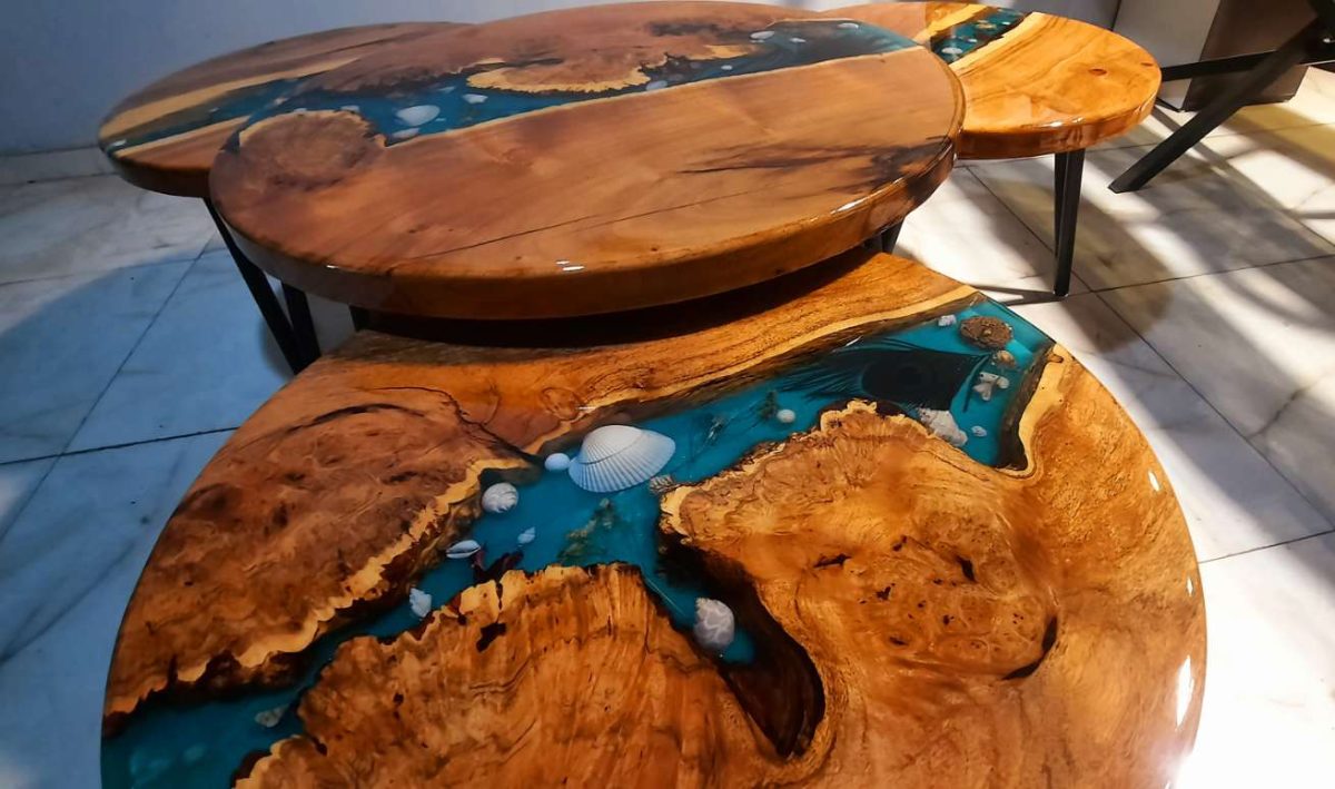Centre table set of 4 - Image 2