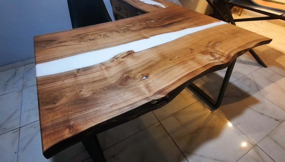 Office table with side rack - Image 5