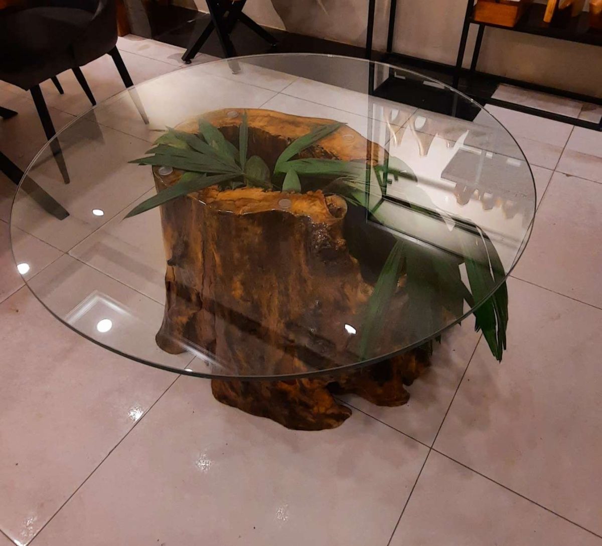 Wood log centre table - Image 2