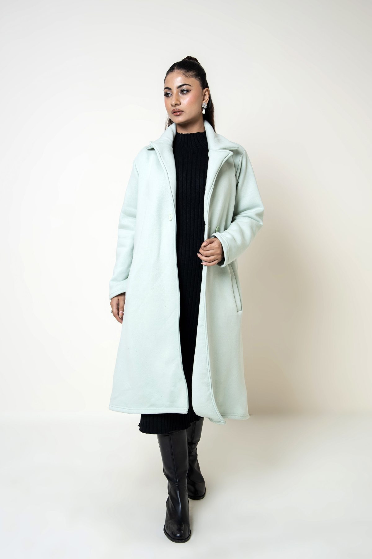 Bergen Neo Long Coat Sage Green - Image 1