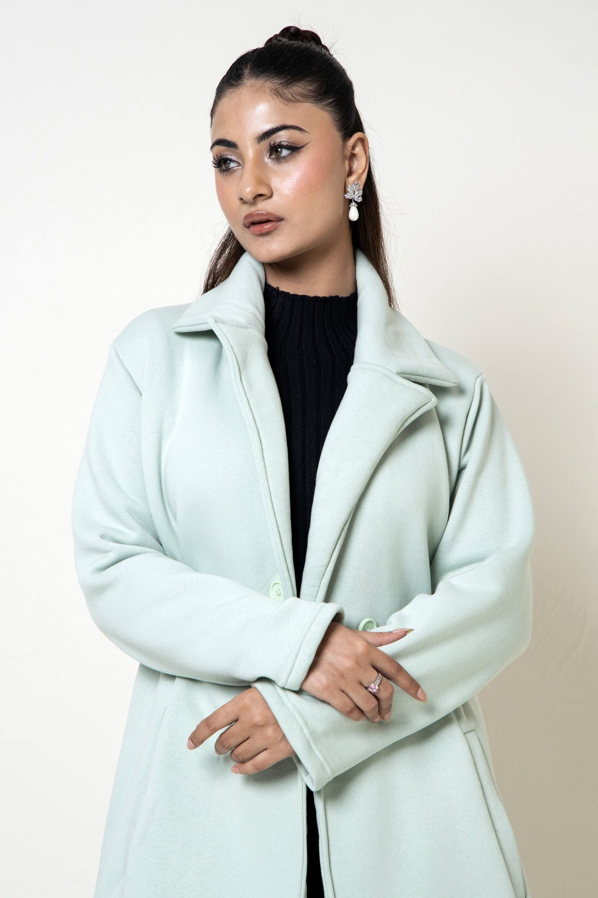 Bergen Neo Long Coat Sage Green - Image 4