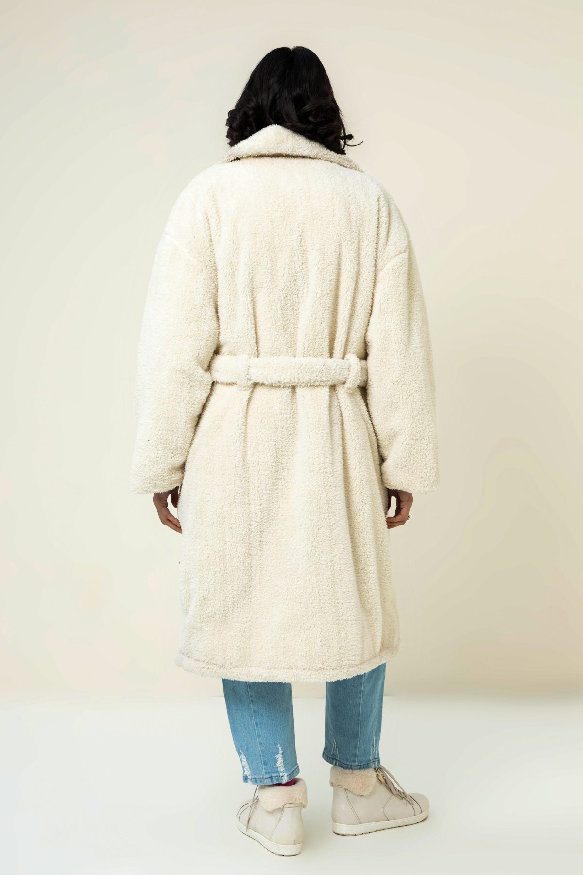 kris Teddy Coat White - Image 3