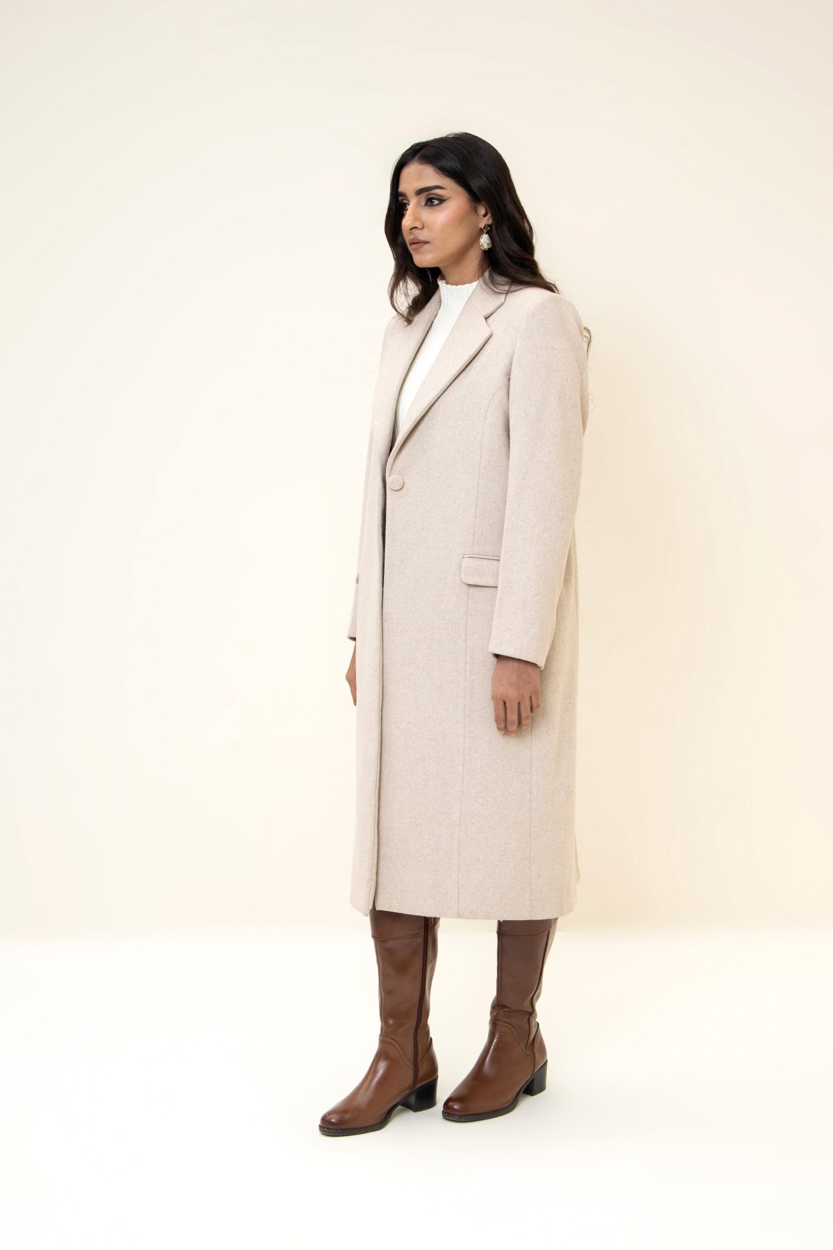Amelie Long Coat off white - Image 2