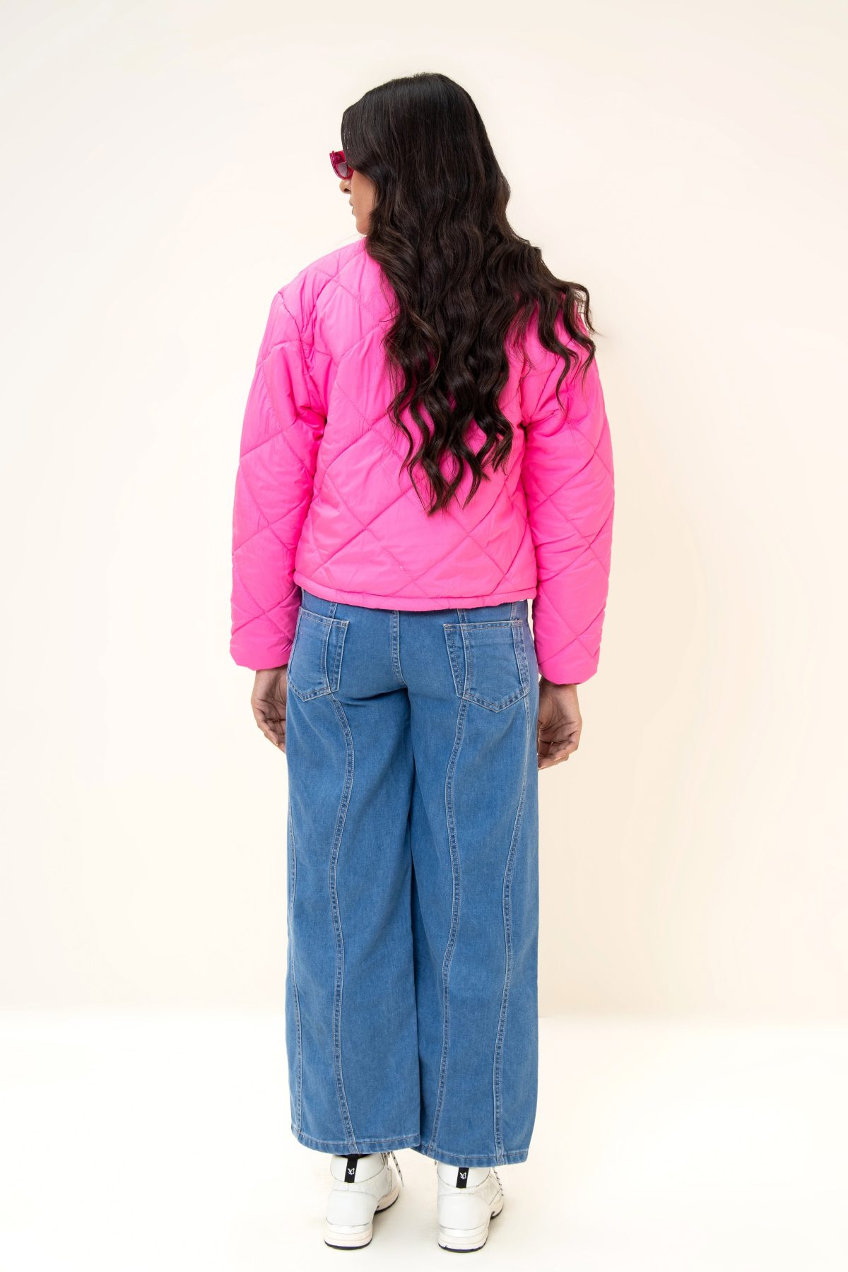 Kendal Puffer Jacket Hot Pink - Image 3