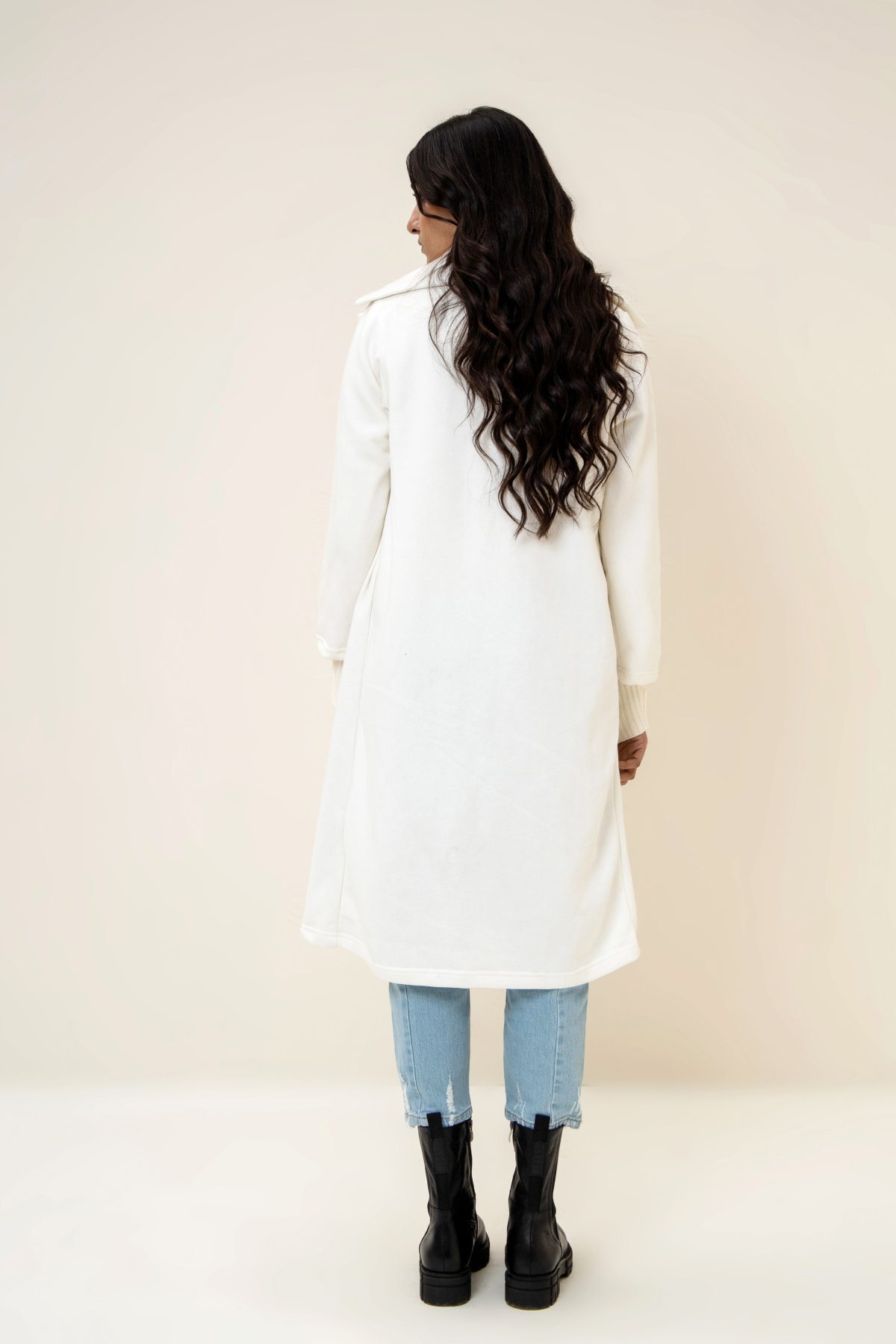 Bergen Neo Long Coat Off White - Image 3