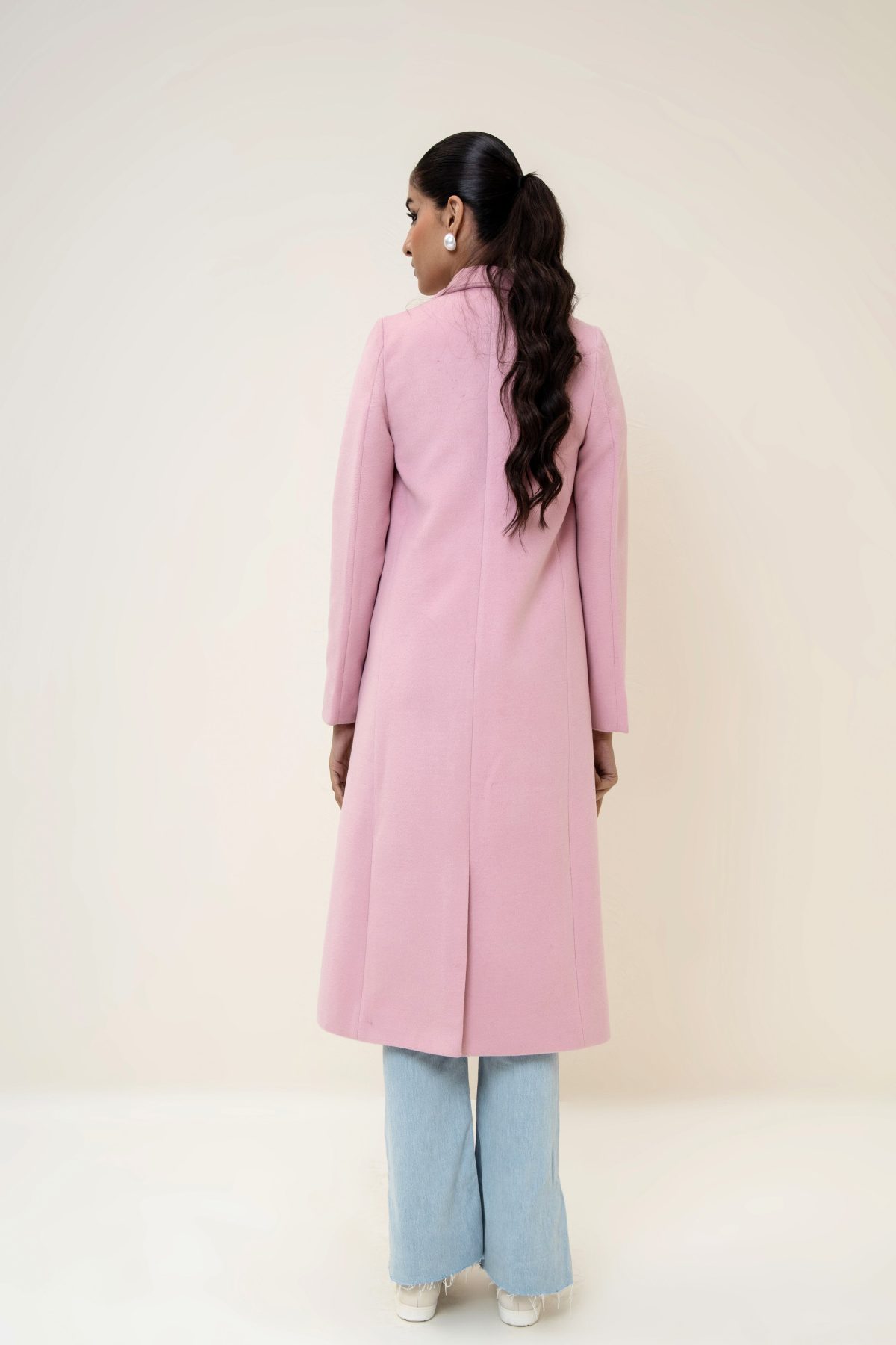 Chloe long coat pink - Image 2