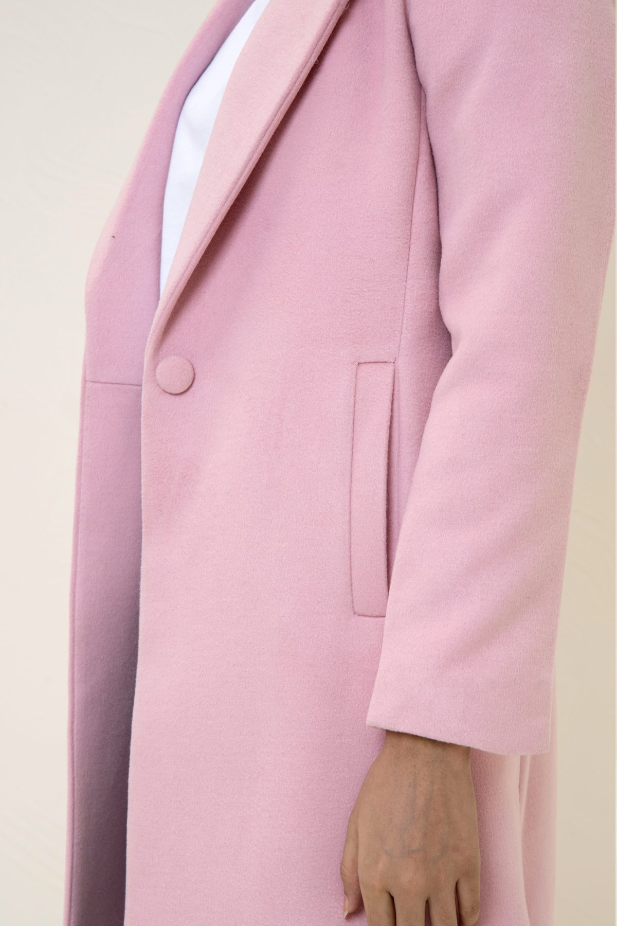 Chloe long coat pink - Image 4