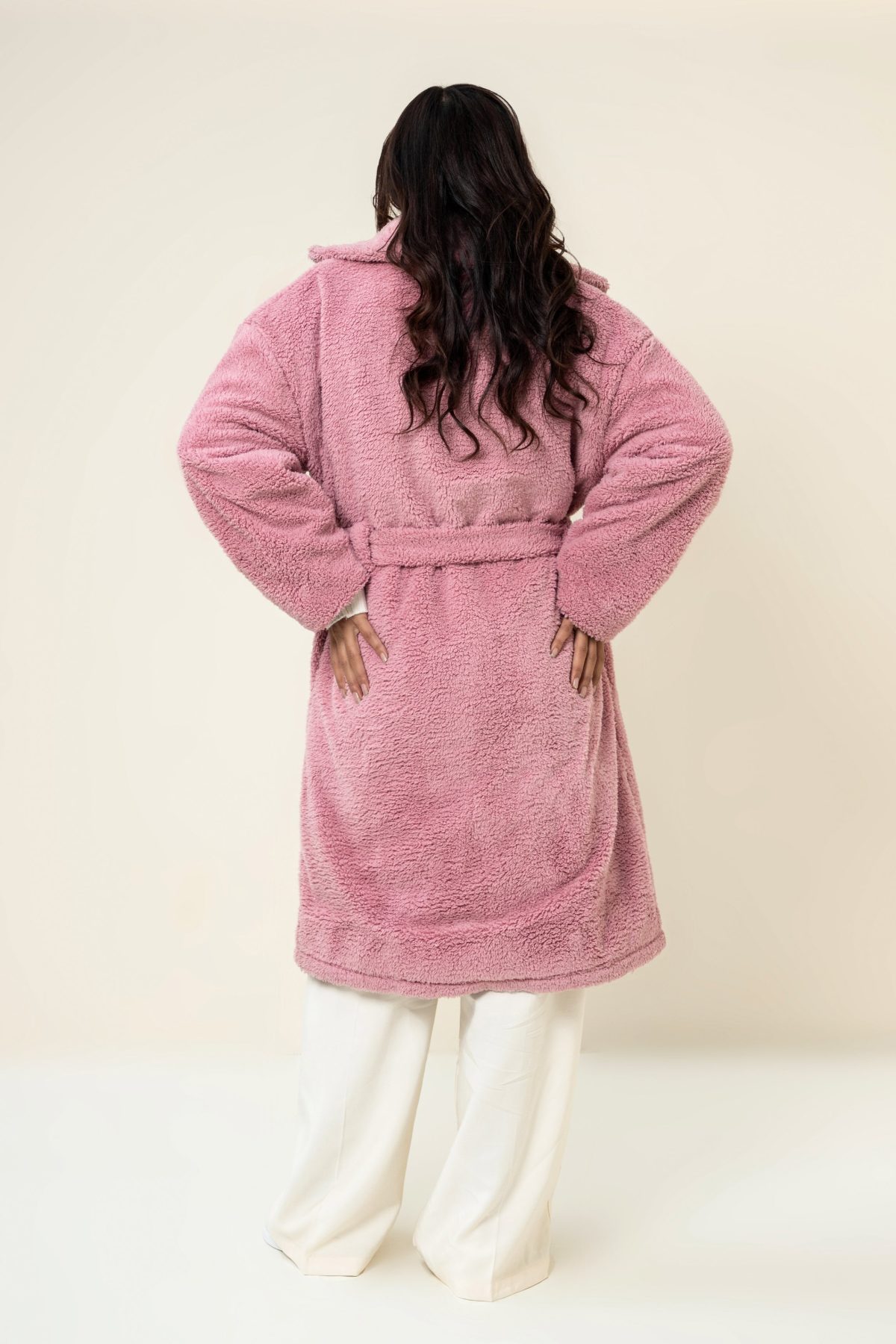 kris Teddy Coat Pink - Image 3
